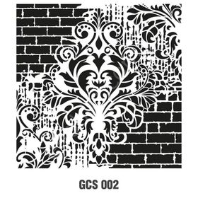 Cadence GCS-002 Grunge 45x45 cm Stencil Şablon