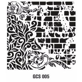 Cadence GCS-005 Grunge 45x45 cm Stencil Şablon