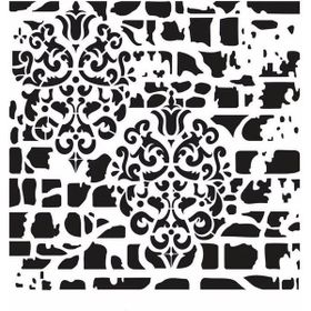 Cadence GCS-013 45x45 Grunge Duvar Stencil