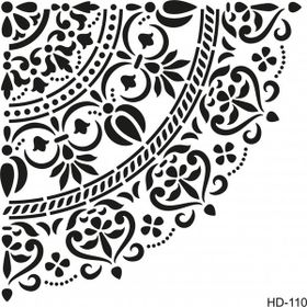 Cadence HD110 Yarım Damask Home Dekor Stencil