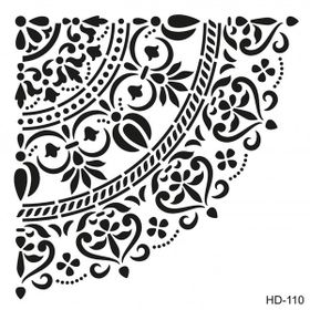 Cadence HD110 Yarım Damask Home Dekor Stencil