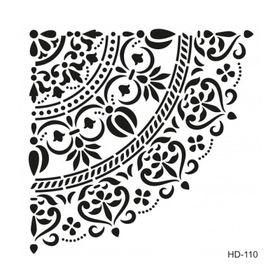 Cadence HD110 Yarım Damask Home Dekor Stencil