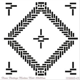 Cadence HHMMS-42 25x25 cm Home Heritage Modern Midi Stencil