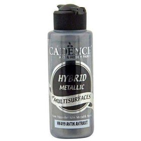Cadence HM819 Metalik Antik Antrasit Hybrıd Multisurface 120 ML Akrilik Boya
