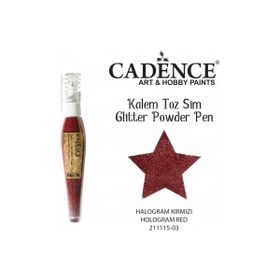 Cadence Hologram Kırmızı Toz Sim Boya Kalem