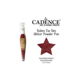 Cadence Hologram Kırmızı Toz Sim Boya Kalem