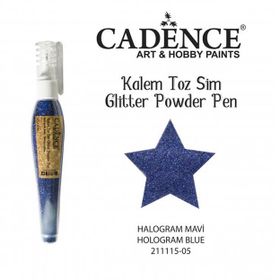Cadence Hologram Mavi Toz Sim Boya Kalem