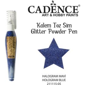 Cadence Hologram Mavi Toz Sim Boya Kalem