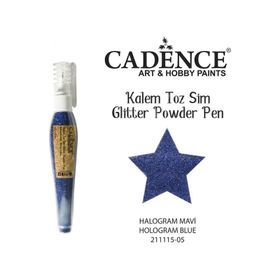 Cadence Hologram Mavi Toz Sim Boya Kalem