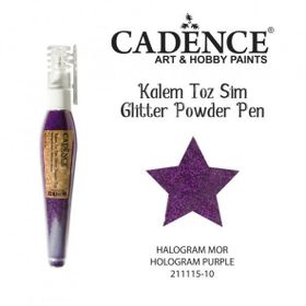 Cadence Hologram Mor Toz Sim Boya Kalem
