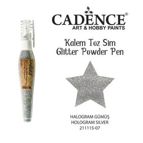 Cadence Hologram Siyah Toz Sim Boya Kalem