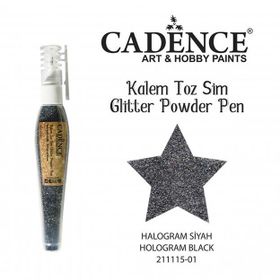 Cadence Hologram Siyah Toz Sim Boya Kalem