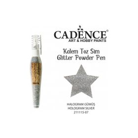 Cadence Hologram Siyah Toz Sim Boya Kalem