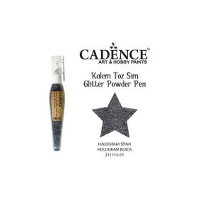 Cadence Hologram Siyah Toz Sim Boya Kalem