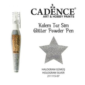 Cadence Hologram Siyah Toz Sim Boya Kalem
