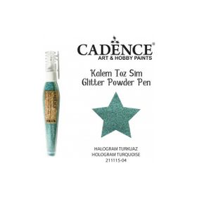 Cadence Hologram Turkuaz Toz Sim Boya Kalem