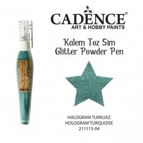Cadence Hologram Turkuaz Toz Sim Boya Kalem