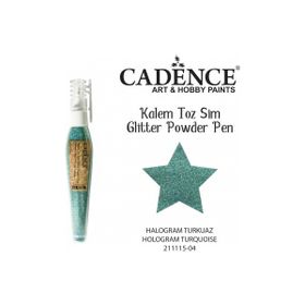 Cadence Hologram Turkuaz Toz Sim Boya Kalem