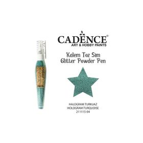 Cadence Hologram Turkuaz Toz Sim Boya Kalem