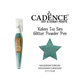 Cadence Hologram Turkuaz Toz Sim Boya Kalem