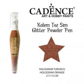 Cadence Hologram Turuncu Toz Sim Boya Kalem