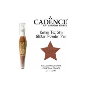 Cadence Hologram Turuncu Toz Sim Boya Kalem