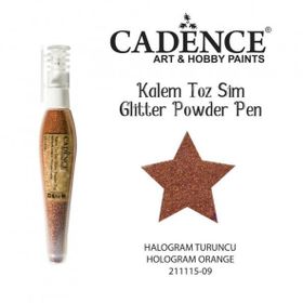 Cadence Hologram Turuncu Toz Sim Boya Kalem
