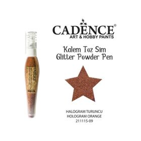 Cadence Hologram Turuncu Toz Sim Boya Kalem