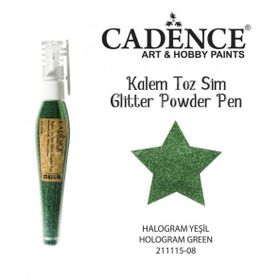 Cadence Hologram Yeşil Toz Sim Boya Kalem