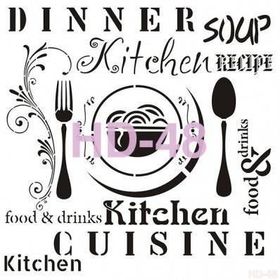 Cadence Home Decor HD-48 Stencil 45x45 cm Boyama Şablonu