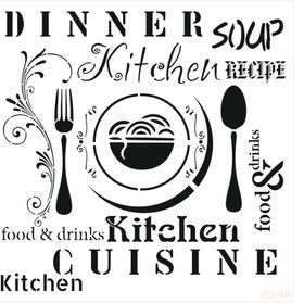 Cadence Home Decor HD-48 Stencil 45x45 cm Boyama Şablonu
