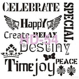 Cadence Home Decor HD-54 Stencil 45x45 cm Boyama Şablonu