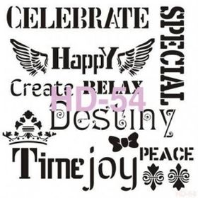 Cadence Home Decor HD-54 Stencil 45x45 cm Boyama Şablonu