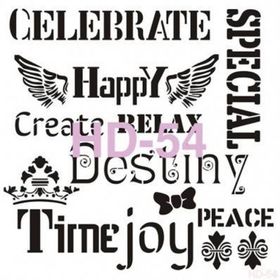 Cadence Home Decor HD-54 Stencil 45x45 cm Boyama Şablonu