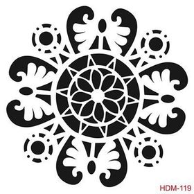 Cadence Home Decor HDM-119 Midi Stencil 25x25 cm Boyama Şablonu