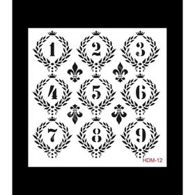 Cadence Home Decor HDM-12 Midi Stencil 25x25 cm Boyama Şablonu