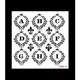 Cadence Home Decor HDM-14 Midi Stencil 25x25 cm Boyama Şablonu