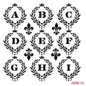 Cadence Home Decor HDM-14 Midi Stencil 25x25 cm Boyama Şablonu