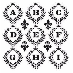 Cadence Home Decor HDM-14 Midi Stencil 25x25 cm Boyama Şablonu
