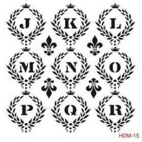 Cadence Home Decor HDM-15 Midi Stencil 25x25 cm Boyama Şablonu