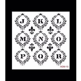 Cadence Home Decor HDM-15 Midi Stencil 25x25 cm Boyama Şablonu
