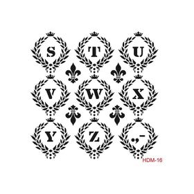 Cadence Home Decor HDM-16 Midi Stencil 25x25 cm Boyama Şablonu