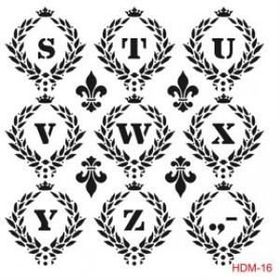 Cadence Home Decor HDM-16 Midi Stencil 25x25 cm Boyama Şablonu