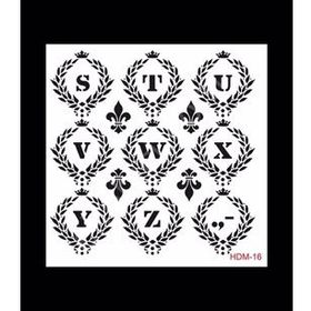 Cadence Home Decor HDM-16 Midi Stencil 25x25 cm Boyama Şablonu