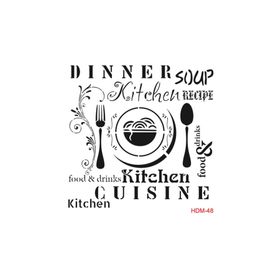 Cadence Home Decor HDM-48 Midi Stencil 25x25 cm Boyama Şablonu
