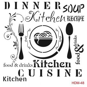 Cadence Home Decor HDM-48 Midi Stencil 25x25 cm Boyama Şablonu
