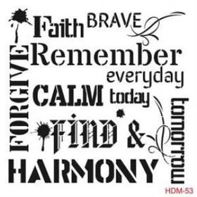 Cadence Home Decor HDM-53 Midi Stencil 25x25 cm Boyama Şablonu