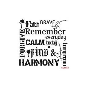 Cadence Home Decor HDM-53 Midi Stencil 25x25 cm Boyama Şablonu