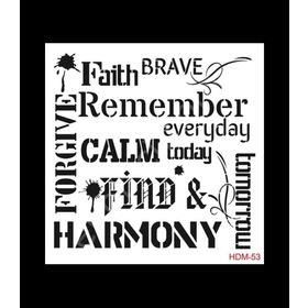 Cadence Home Decor HDM-53 Midi Stencil 25x25 cm Boyama Şablonu