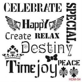 Cadence Home Decor HDM-54 Midi Stencil 25x25 cm Boyama Şablonu